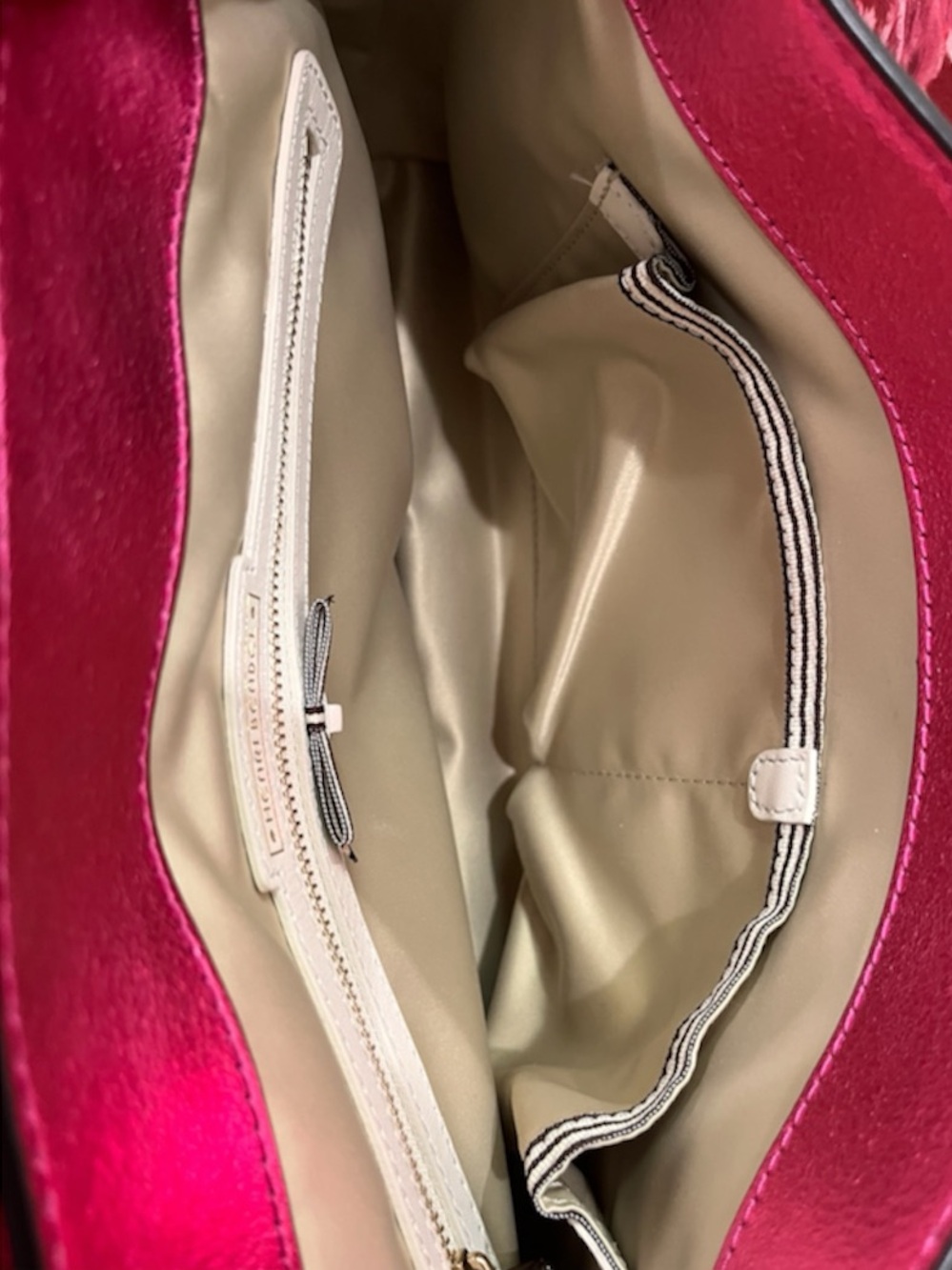 Henri Bendel Cambria Metallic Lipstick Pink Leather Satchel/Crossbody NWT - Picture 16 of 16